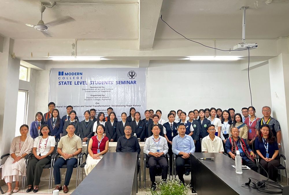 Officials along with the participants during a state-level seminar held at Modern College in Kohima on August 21.
